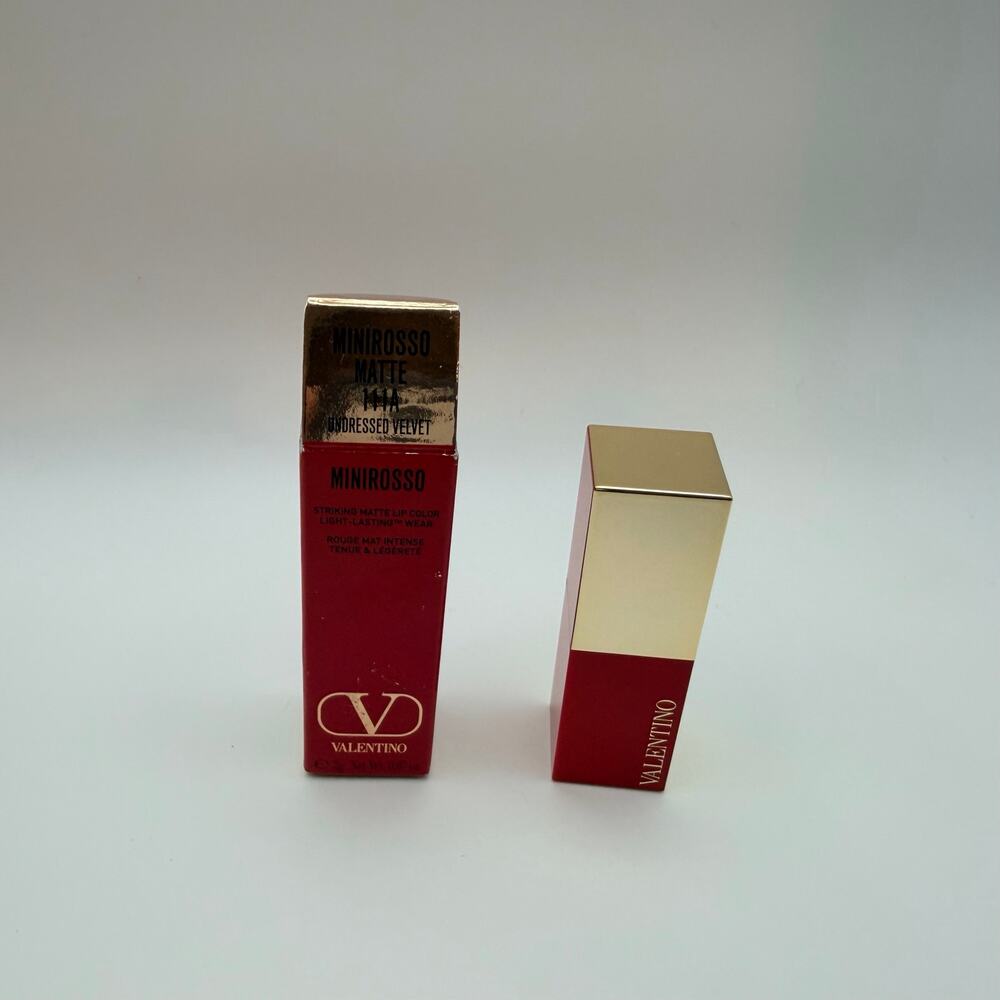 Mini Valentino Rosso Valentino Matte Lipstick 111A Undressed Velvet 2g NIB - Picture 4 of 9